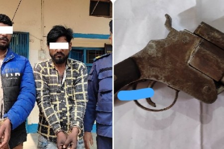 बाँकेमा डकैती गर्ने भारतीय डाँकाहरु हतियारसहित बाँके प्रहरीद्वारा पक्राउ