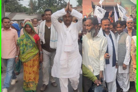 नेपालगन्जमा बिहानैदेखि सुरु भयो विष्ट र राईको घरदैलो