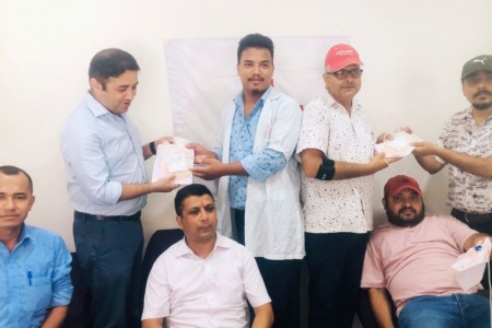थोपा प्रयोगशालामा ४६ जनाद्वारा रक्तदान