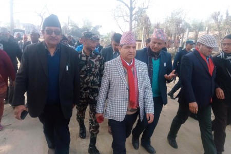 मन्त्री ज्वालाद्वारा चप्परगौडी-घुइयाबारी सडक अनुगमन