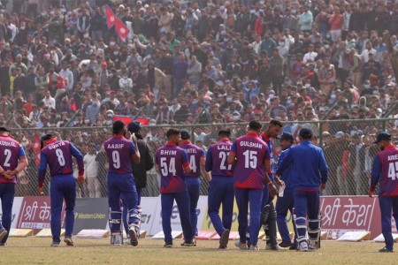 त्रिकोणात्मक टी-२० सिरिजको पहिलो खेलमा नामिबियासँग नेपाल पराजित