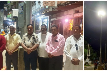 नेपालगन्ज-५ मा हाइमास्ट जडान, स्थानीय खुसी