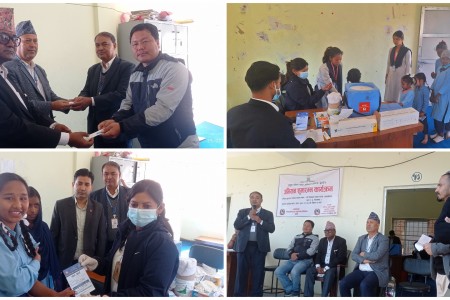 बाँकेमा नेपालगन्ज कन्या माविबाट दादुरा-रुबेला खोप अभियान सुरु