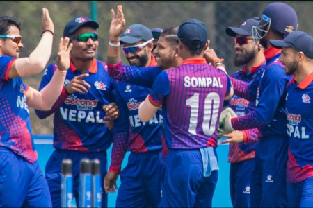 एसियाली खेलकुद: नेपाल टी-२० क्रिकेटको क्वाटरफाइनलमा