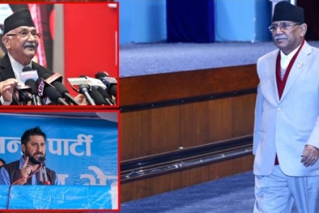 ‘प्रचण्ड-सरकार’ हल्लाइरहेका रवि र केपीहरू