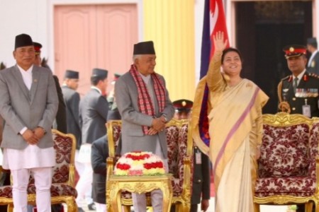 शितल निवासबाट बिदा भइन् निवर्तमान राष्ट्रपति विद्यादेवी भण्डारी