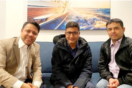 कांग्रेस केन्द्रीय सदस्य शिवाकोटी र मेरिल्याण्ड राज्यसभाका सदस्य भण्डारीबीच छलफल