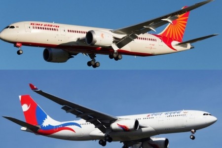 आकाशमै ठोक्किनबाट जोगिए एयर इन्डिया र नेपाल एयरको जहाज