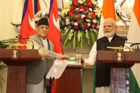संयुक्त पत्रकार सम्मेलनमा मोदीले भने-'नेपालसँगको सीमा विवाद समाधान हुन्छ'