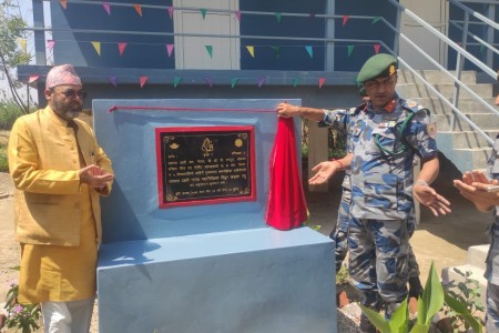 नरैनापुरमा नवनिर्मित ‘बिओपी’ भवनको उद्धघाटन