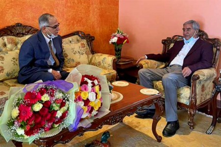 भारतीय राजदूत क्वात्रा र प्रम देउवाबिच भेटवार्ता