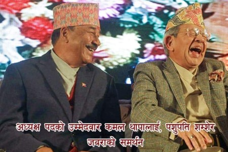 पशुपति शम्शेर जबराले गरे कमल थापालाई समर्थन
