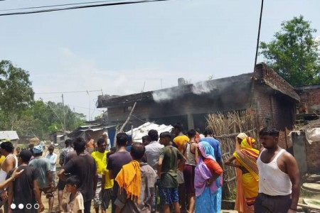 जानकीमा आगलागी, करिब दुई लाख बराबरको क्षती