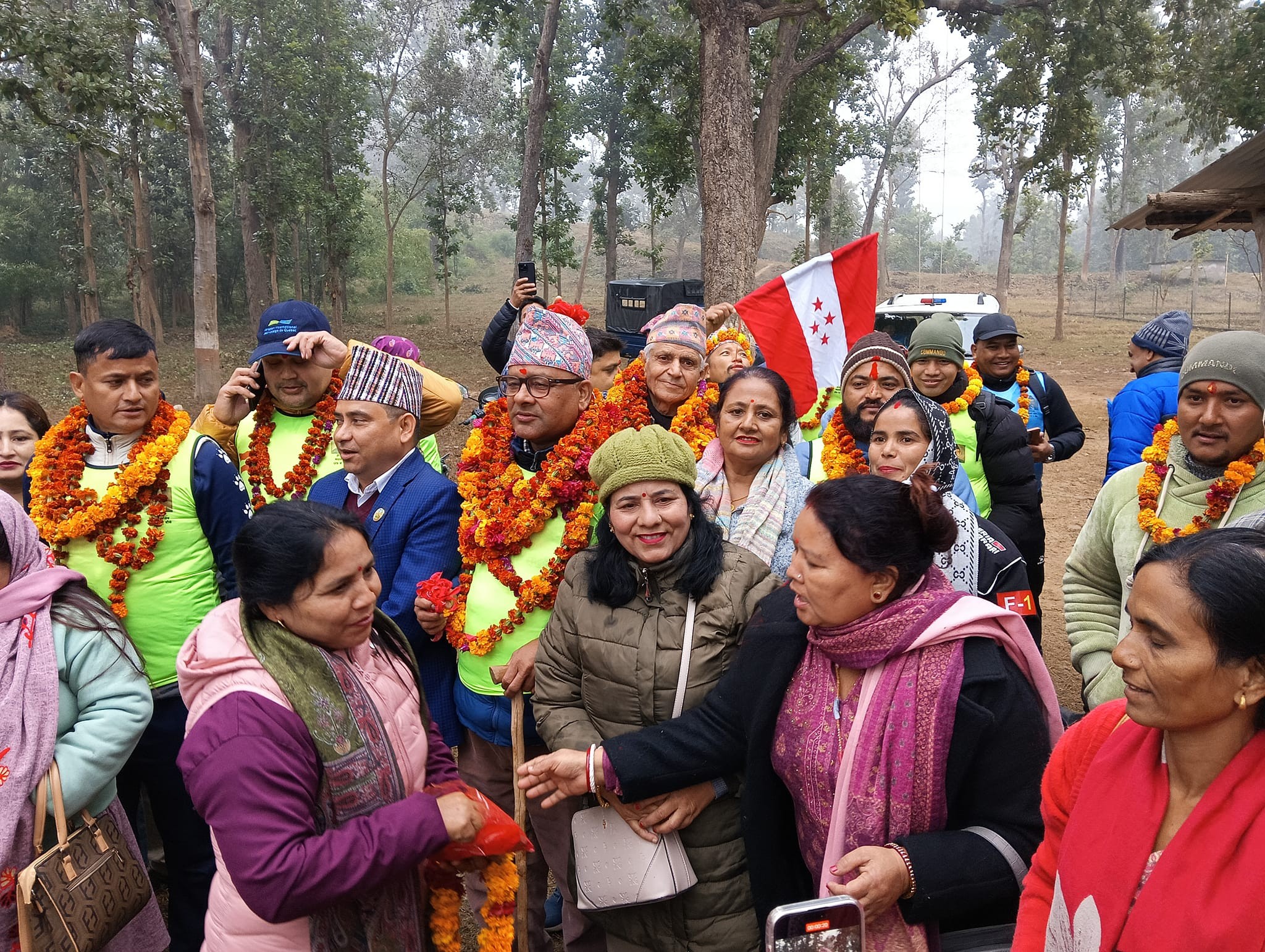 'वीपी मार्ग' मा कांग्रेस क्षेत्र नम्बर १ बाँकेको पदयात्रा सुरु