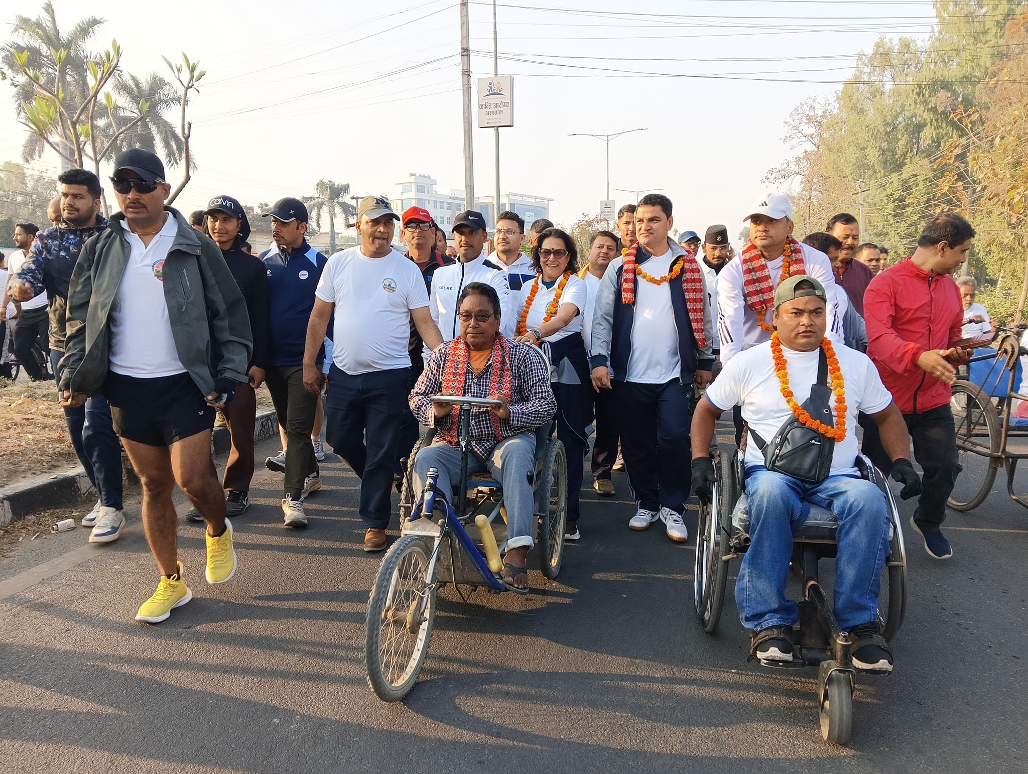 नेपालगन्जमा वाकाथन, स्वास्थ्य मन्त्री पौडेल सहभागी (फोटोफिचर)