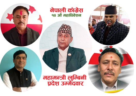 लुम्बिनी कांग्रेस महामन्त्रीमा संस्थापन इतरबाट गिरीसहित पाँच जनाको चर्चा