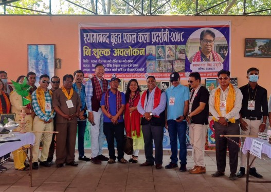 नेपालगञ्जमा श्यामानन्द वृहत एकल कला प्रदर्शनी शुरु