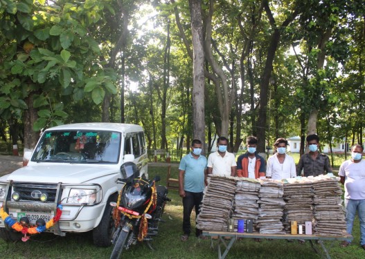 १ क्विन्टल बढी गाँजा बोकेको जीप र मोटरसाइकलसहित ६ जना पक्राउ