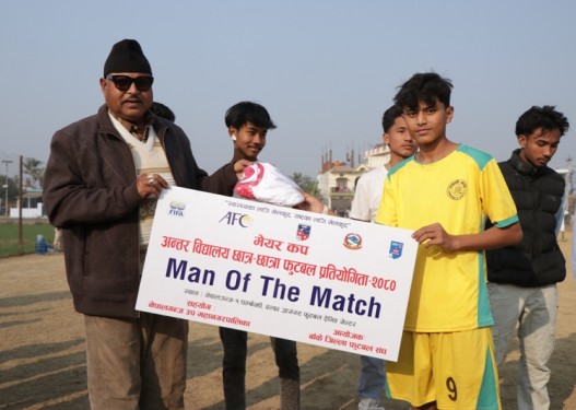 मेयर कप फुटबलः राम जानकी, लक्ष्मी र सुर्योदय मावि विजयी