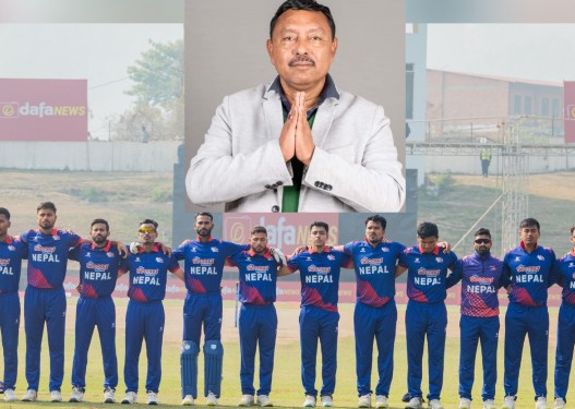 नेपाली राष्ट्रिय क्रिकेट टोलीलाई सांसद गिरीले दिए बधाई