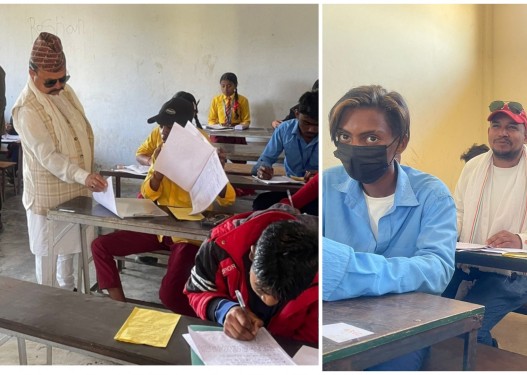 जानकीमा कक्षा ८ को परीक्षा सुरु, कार्यपालिका सदस्य समेत सहभागी