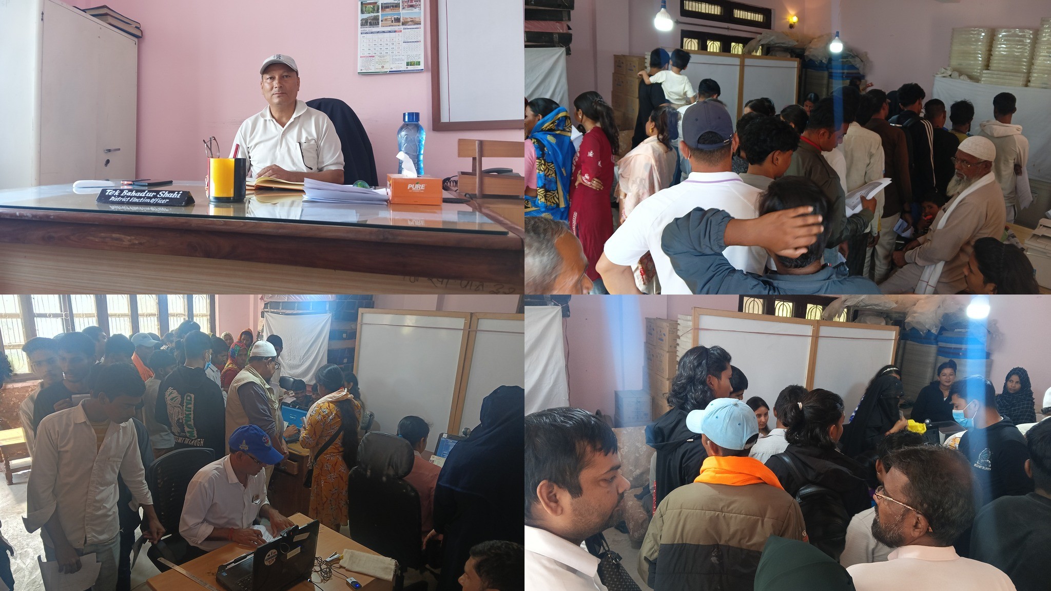 बाँकेमा मतदाता नामावलीमा नाम दर्ता गराउनेको भीड