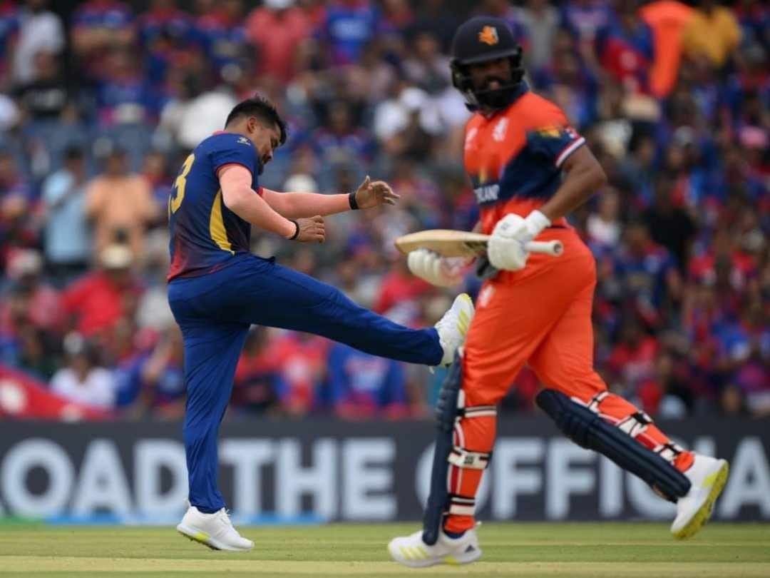 टी-२० विश्वकपको पहिलो खेलमा हजारौं दर्शकका बीच नेपाल नेदरल्याण्ड्ससँग पराजित 