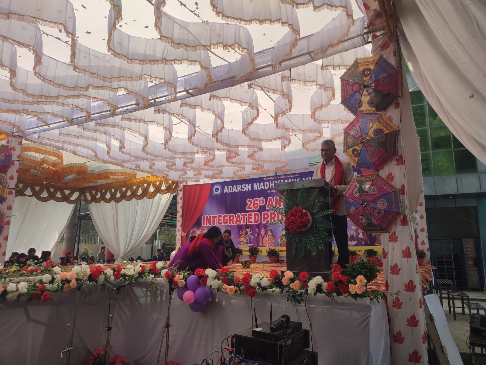 आदर्श माध्यमिक विद्यालयले मनायो २६औं बार्षिकोत्सब