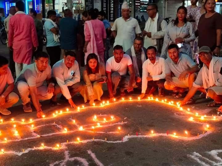 गणतन्त्र दिवसमा काँग्रेसको दीप प्रज्ज्वलन