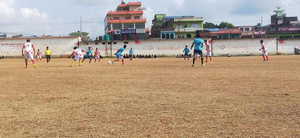 लक्ष्य युवा क्लब तुलसीपुर र सक्सेस फुटबल क्लब विजयी